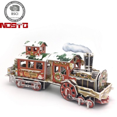 3D Puzzle Fabulous Christmas Train Model with LED Lights