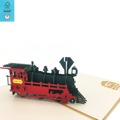 Stem Train 3D Pop Up Greeting Card for All Occasion, A Piece of Art