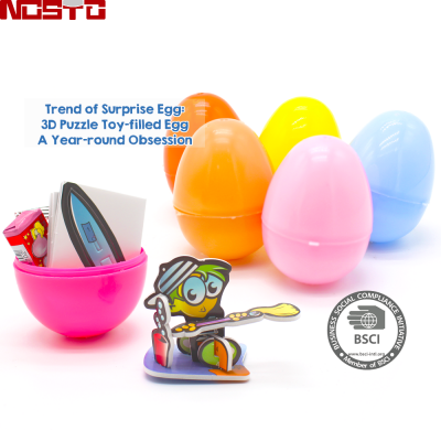 3D Puzzle, the Best Egg Surprise Toy, Candy Included